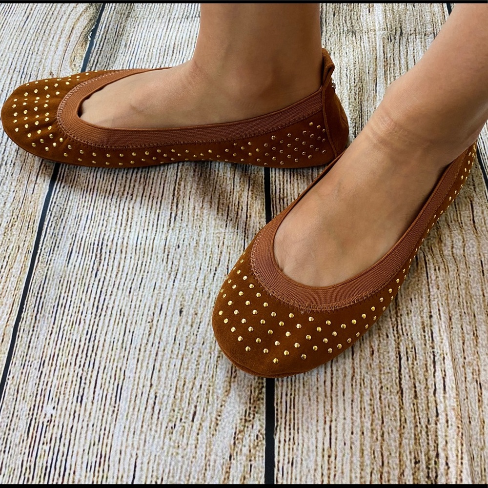 Yogi YS Samara Gold Woven Ballet Flat